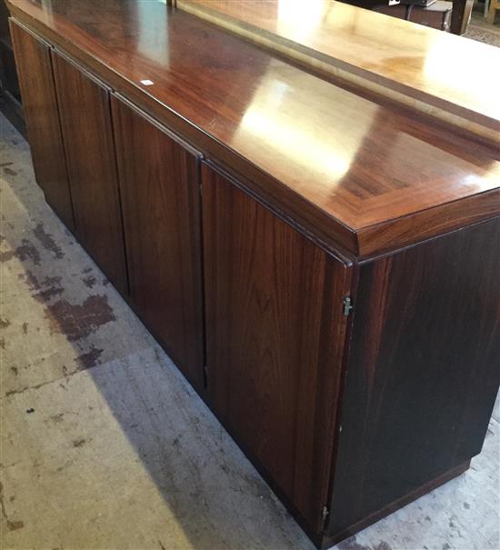 Danish Skovby Mobelfabrik rosewood sideboard, W.6ft 8in.